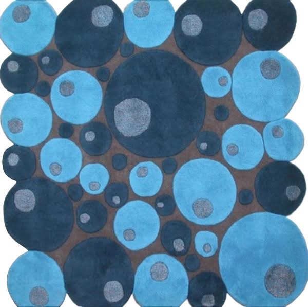Ковер Шерсть Multicolor Explosion Tafting Blue Голубой пастельный Синий Серый Ковер Шерсть Multicolor Explosion Tafting Blue Голубой пастельный Синий Серый в Челябинске | Loft Concept