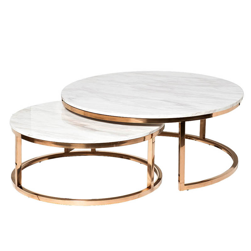 Комплект кофейных столов Hewdonald Coffee Table Глянцевое золото Комплект кофейных столов Hewdonald Coffee Table Глянцевое золото в Челябинске | Loft Concept