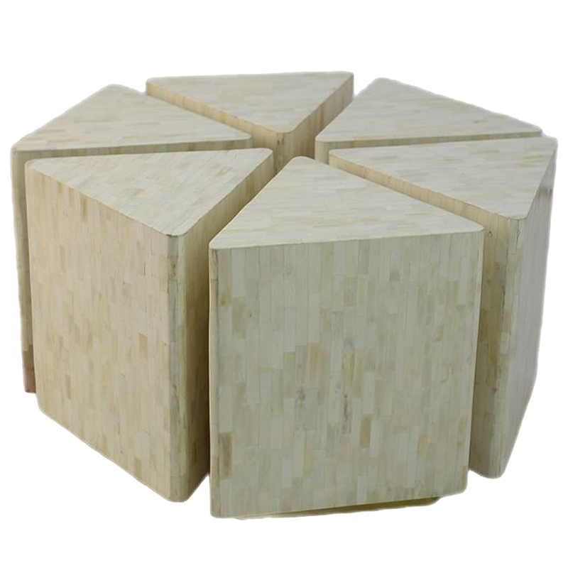 Модульный Кофейный Стол инкрустированный Костью BONE INLAY Coffee Table Бежевый Белый Модульный Кофейный Стол инкрустированный Костью BONE INLAY Coffee Table Бежевый Белый в Челябинске | Loft Concept