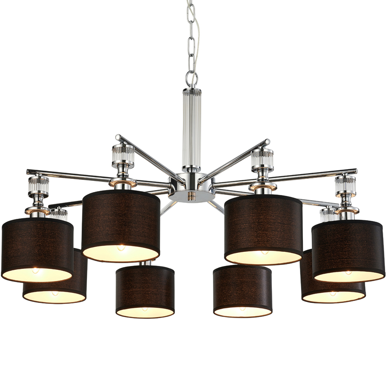 Люстра Isidora Chandelier Хром Серый Прозрачный Люстра Isidora Chandelier Хром Серый Прозрачный в Челябинске | Loft Concept