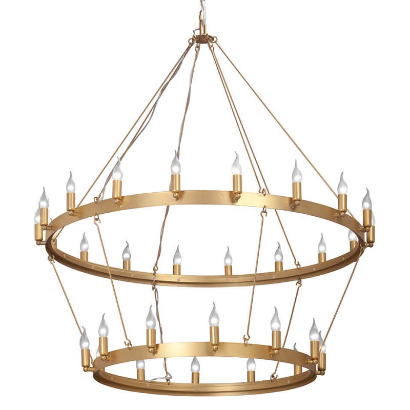 Люстра Camino Round Chandelier two tiers gold Золотой Люстра Camino Round Chandelier two tiers gold Золотой в Челябинске | Loft Concept