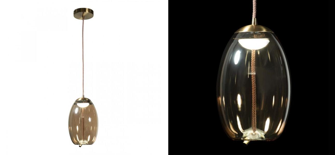 Подвесной светильник Brokis KNOT PC1036 Янтарное стекло - фото