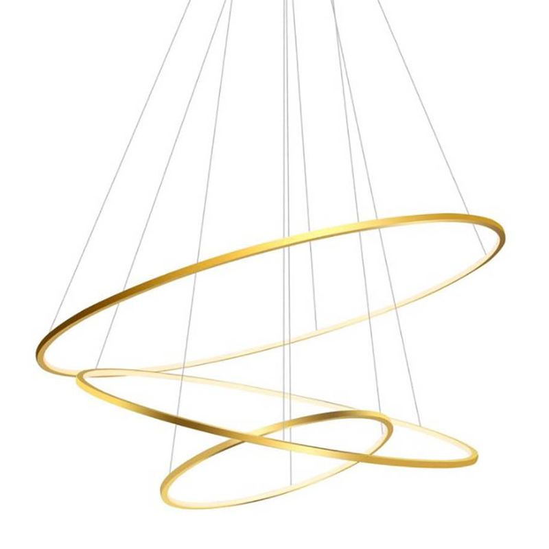 Люстра Три Кольца Ring Horizontal Quintet Gold 3 Золотой Люстра Три Кольца Ring Horizontal Quintet Gold 3 Золотой в Челябинске | Loft Concept