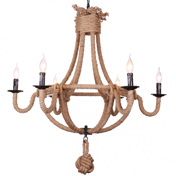 Люстра Loft Rope Chandelier Alegro 6 Черный Люстра Loft Rope Chandelier Alegro 6 Черный в Челябинске | Loft Concept