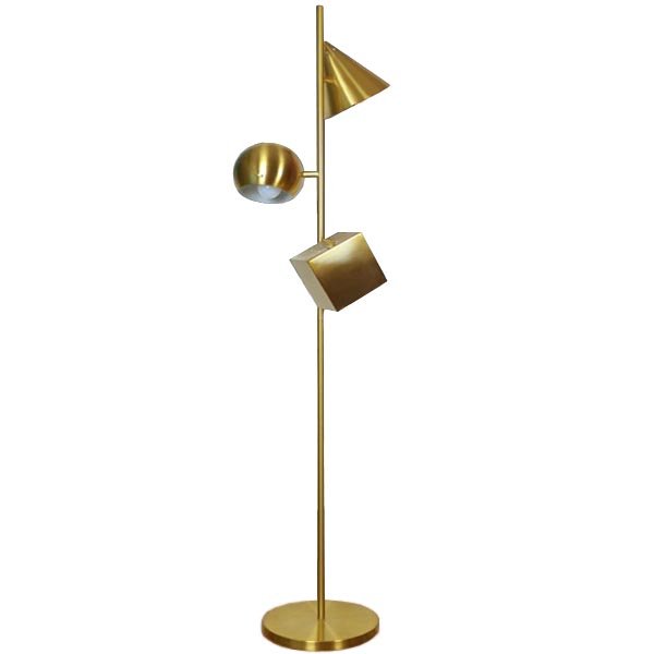 Торшер 3D geometry Gold Золотой Торшер 3D geometry Gold Золотой в Челябинске | Loft Concept