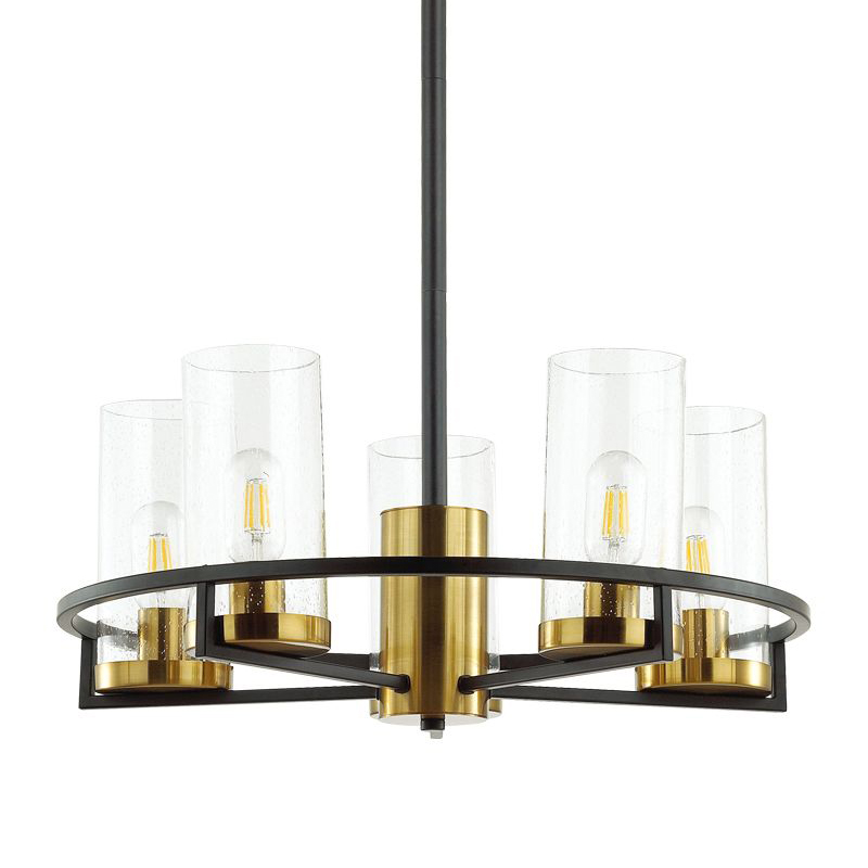 Люстра Goran chandelier 55 Черный Глянцевое золото Прозрачный Люстра Goran chandelier 55 Черный Глянцевое золото Прозрачный в Челябинске | Loft Concept