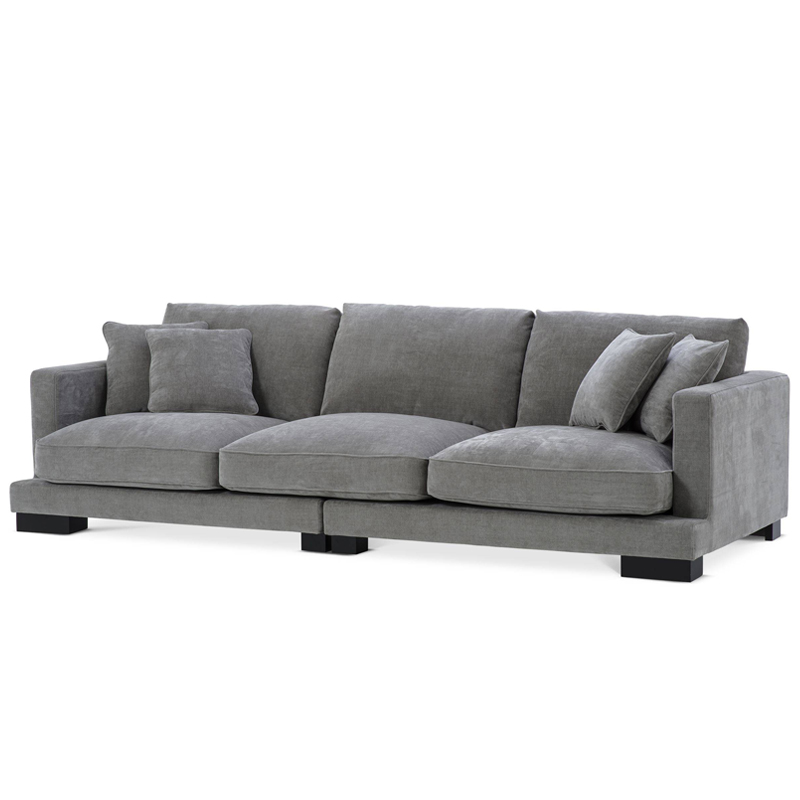 Диван Eichholtz Sofa Tuscany grey Серый Черный Диван Eichholtz Sofa Tuscany grey Серый Черный в Челябинске | Loft Concept