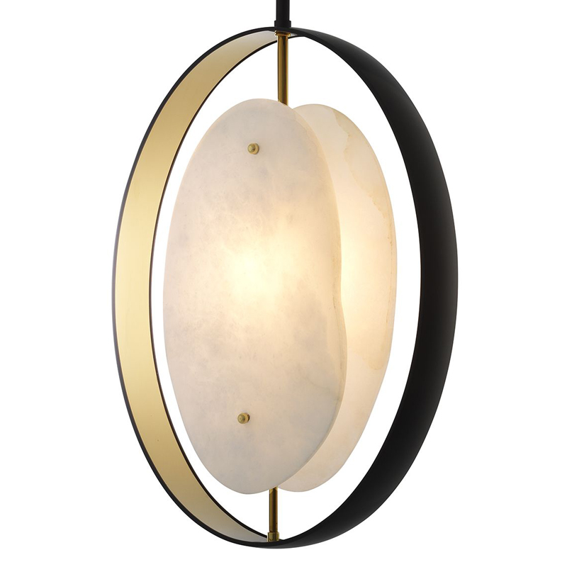 Подвесной светильник Eichholtz Chandelier Trissoni Черный Золотой Белый Подвесной светильник Eichholtz Chandelier Trissoni Черный Золотой Белый в Челябинске | Loft Concept