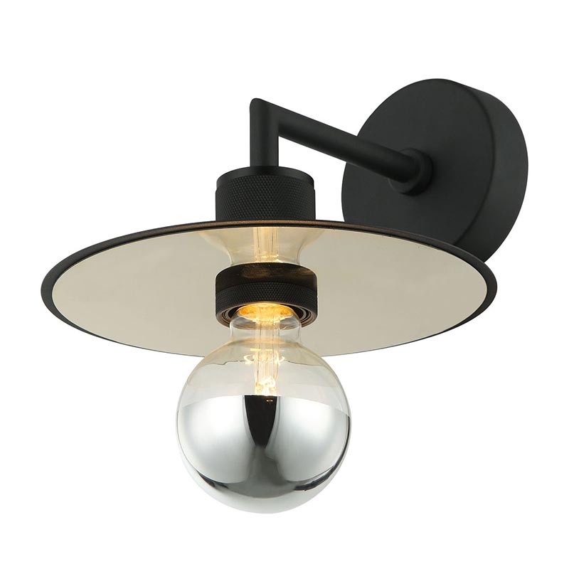 Бра Bruno Hat Black Wall Lamp Черный Золотой Бра Bruno Hat Black Wall Lamp Черный Золотой в Челябинске | Loft Concept