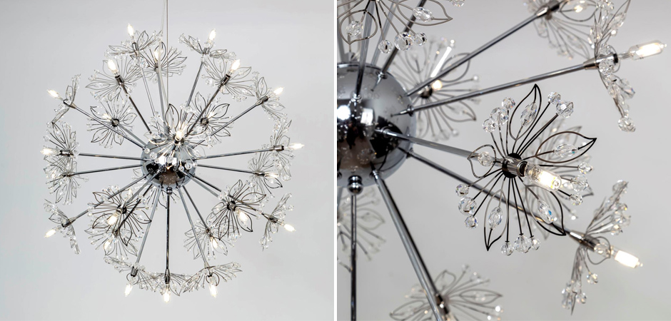 Люстра Chamomile Silver с Хрустальным Плафоном Люстра Chamomile Silver с Хрустальным Плафоном - Loft-Concept в Челябинске