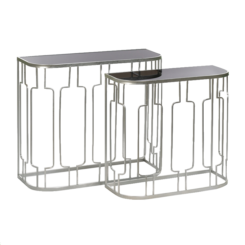 Консоль Frame Metallic Silver Серый Серебряный Консоль Frame Metallic Silver Серый Серебряный в Челябинске | Loft Concept