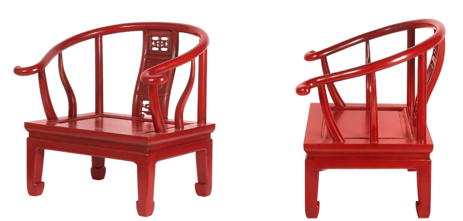 Кресло для медитации Chinese Armchair Red Кресло для медитации Chinese Armchair Red - Loft-Concept в Челябинске