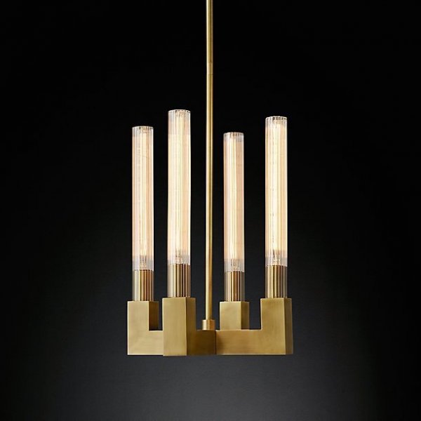Люстра RH CANELLE Pendant lamp 4 Modern Brass Латунь Люстра RH CANELLE Pendant lamp 4 Modern Brass Латунь в Челябинске | Loft Concept