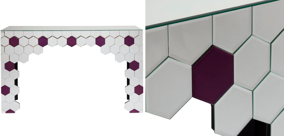 Консоль Mirrored Honeycomb Консоль Mirrored Honeycomb - Loft-Concept в Челябинске