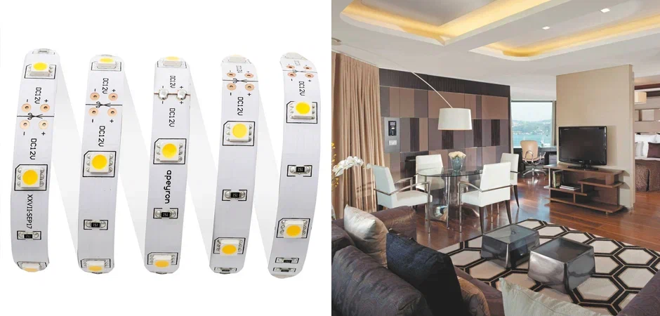 Светодиодная лента 7,2W/m 30LED/m 5050SMD теплый белый 5M Светодиодная лента 7,2W/m 30LED/m 5050SMD теплый белый 5M - Loft-Concept в Челябинске