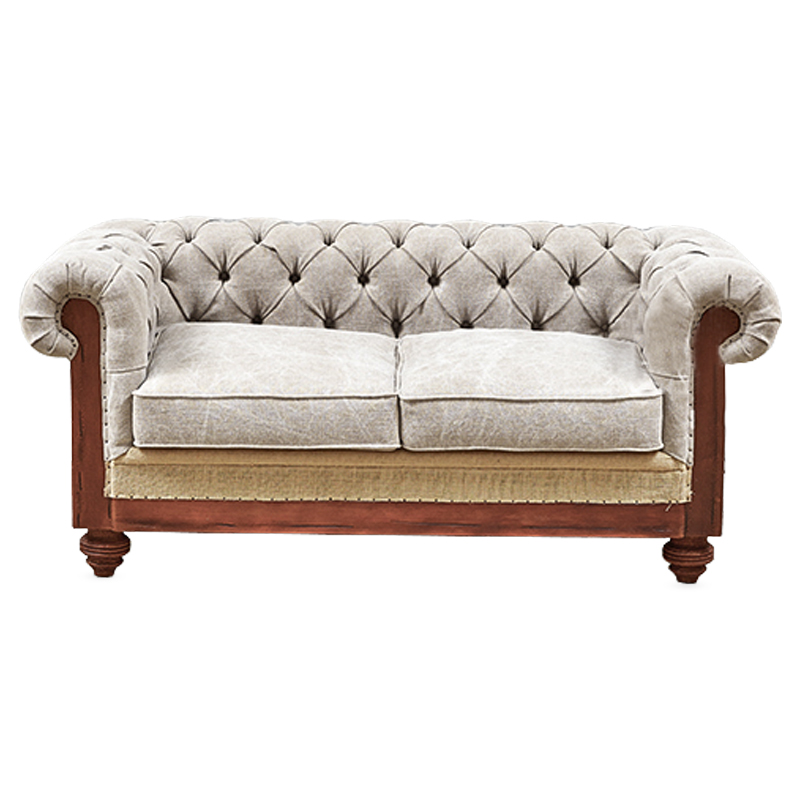 Диван Deconstructed Chesterfield Sofa double Ivory Коричневый Бежево-серый Диван Deconstructed Chesterfield Sofa double Ivory Коричневый Бежево-серый в Челябинске | Loft Concept