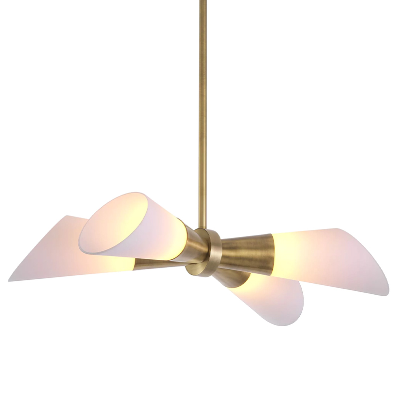 Люстра Eichholtz Ceiling Lamp Papillon Латунь Белый Люстра Eichholtz Ceiling Lamp Papillon Латунь Белый в Челябинске | Loft Concept