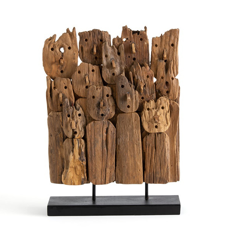 Статуэтка Wooden Sculpture Коричневый Черный Статуэтка Wooden Sculpture Коричневый Черный в Челябинске | Loft Concept