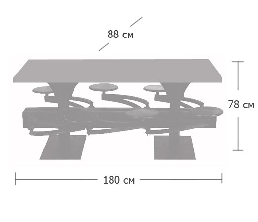 Обеденный стол Perrin Communal Table Loft в Челябинске