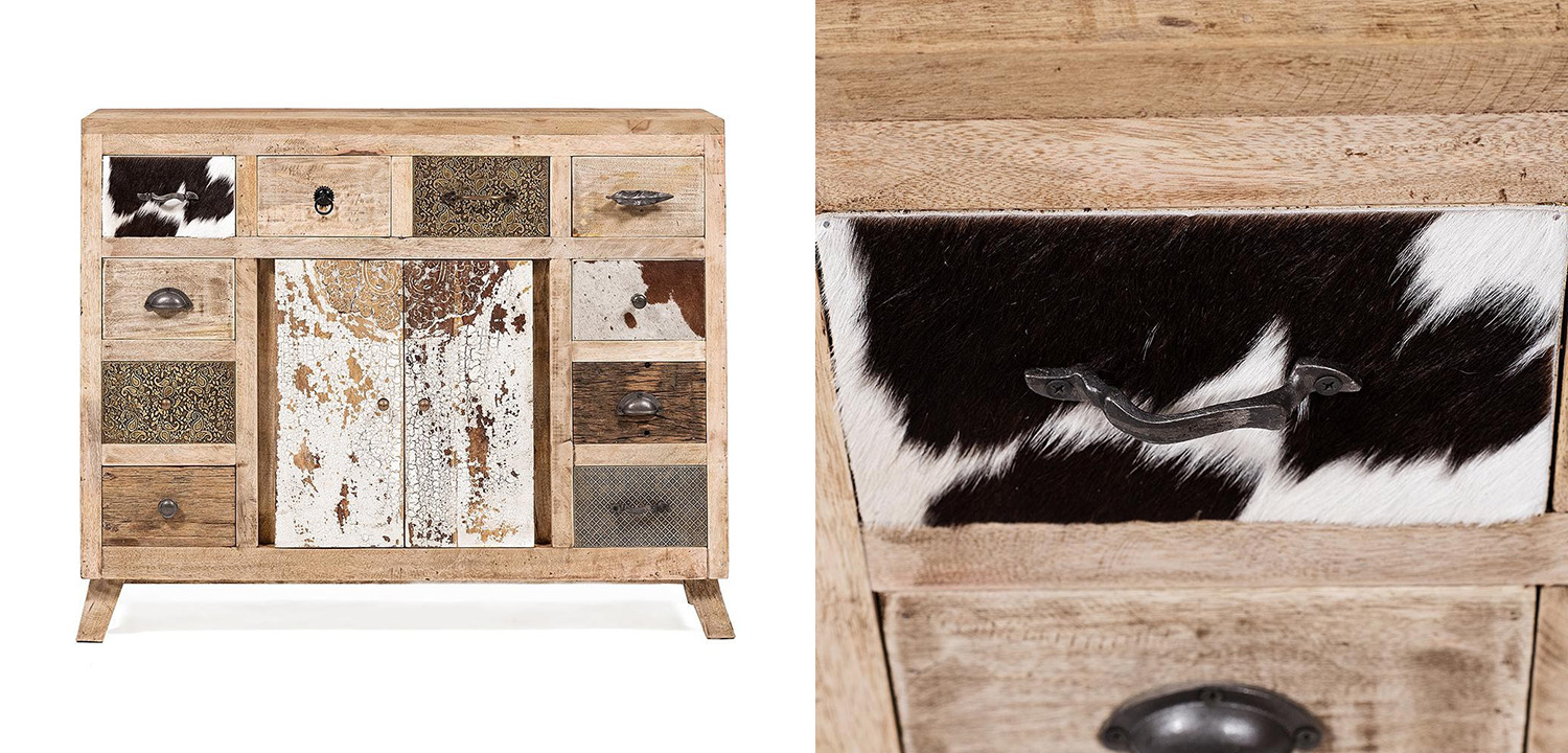 Комод из массива манго в винтажном стиле Vintage Shreds - фото