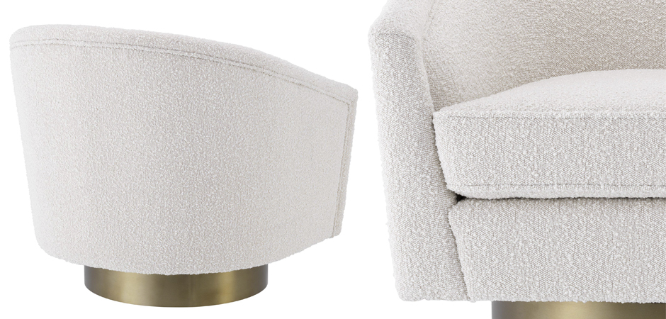 Кресло Eichholtz Swivel Chair Catene Boucle cream Кресло Eichholtz Swivel Chair Catene Boucle cream - Loft-Concept в Челябинске