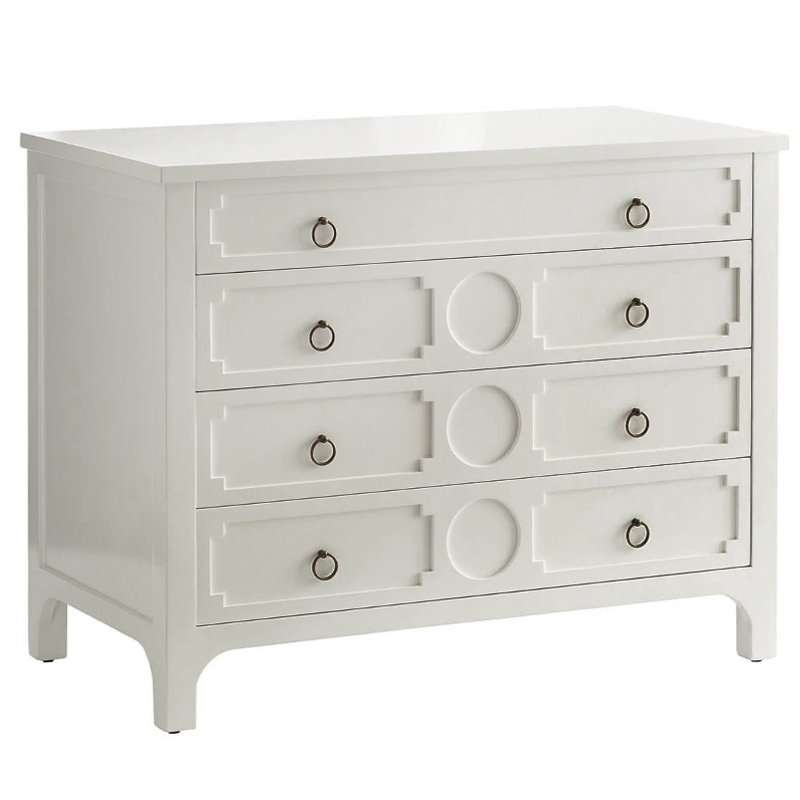 Комод с 4-мя ящиками Lawrence chest of drawers White Белый Белый Комод с 4-мя ящиками Lawrence chest of drawers White Белый Белый в Челябинске | Loft Concept