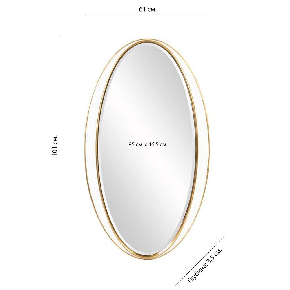 Зеркало овальное в глянцевой раме Mirror Gloss Зеркало овальное в глянцевой раме Mirror Gloss в Челябинске