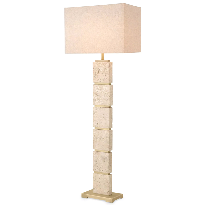 Торшер Eichholtz Floor Lamp Newton Бежево-серый Латунь Торшер Eichholtz Floor Lamp Newton Бежево-серый Латунь в Челябинске | Loft Concept
