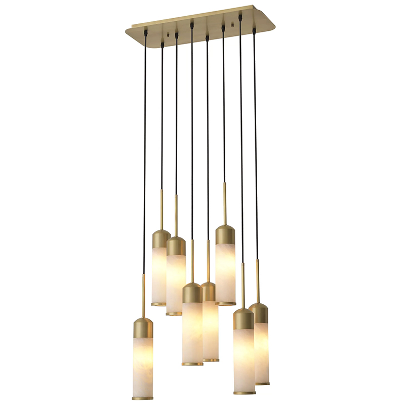 Люстра Eichholtz Chandelier Eos Латунь Бежевый Белый Люстра Eichholtz Chandelier Eos Латунь Бежевый Белый в Челябинске | Loft Concept