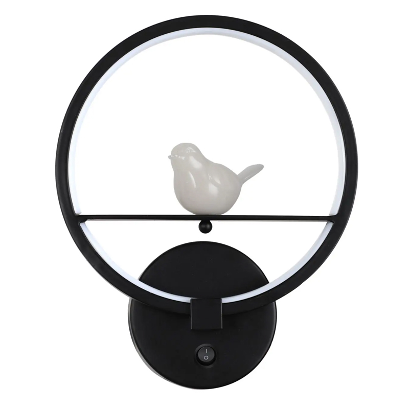 Бра Bird Ring Sconce black Черный Бра Bird Ring Sconce black Черный в Челябинске | Loft Concept