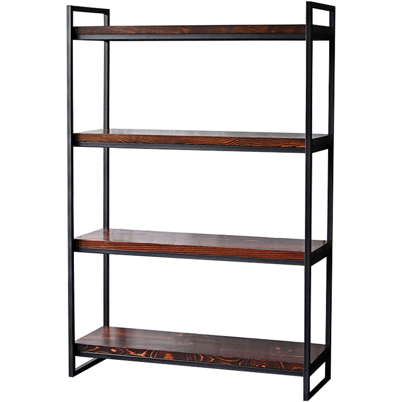 Стеллаж Alton Industrial Metal Rust Rack Черный Коричневый в Челябинске | Loft Concept 