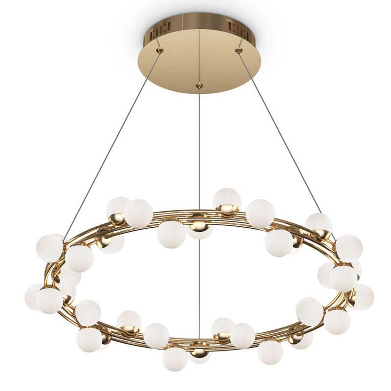Люстра Berries Chandelier 60 Золотой Белый Люстра Berries Chandelier 60 Золотой Белый в Челябинске | Loft Concept