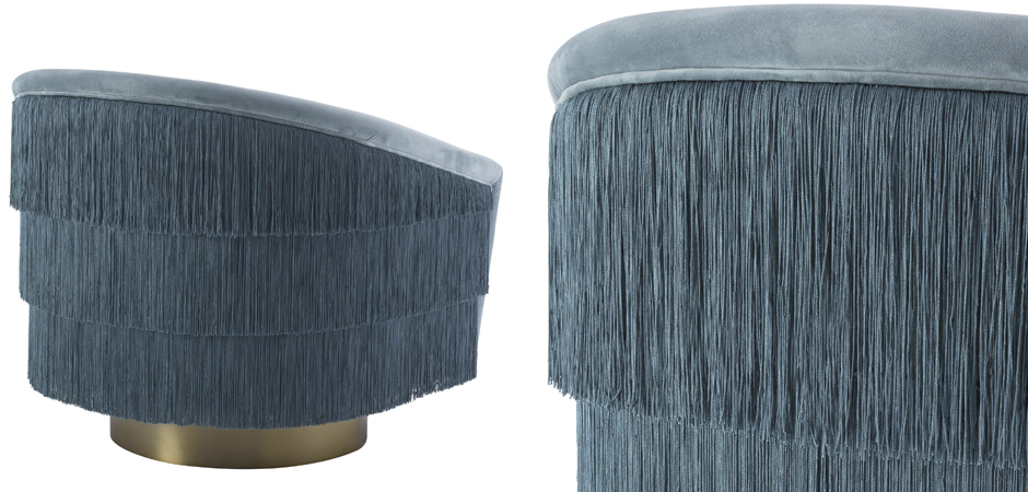 Кресло Eichholtz Swivel Chair Le Vante blue Кресло Eichholtz Swivel Chair Le Vante blue - Loft-Concept в Челябинске