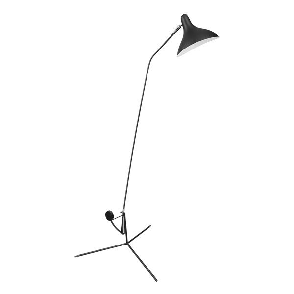 Торшер Lampara Tripod Floor Lamp Черный Хром Белый Торшер Lampara Tripod Floor Lamp Черный Хром Белый в Челябинске | Loft Concept