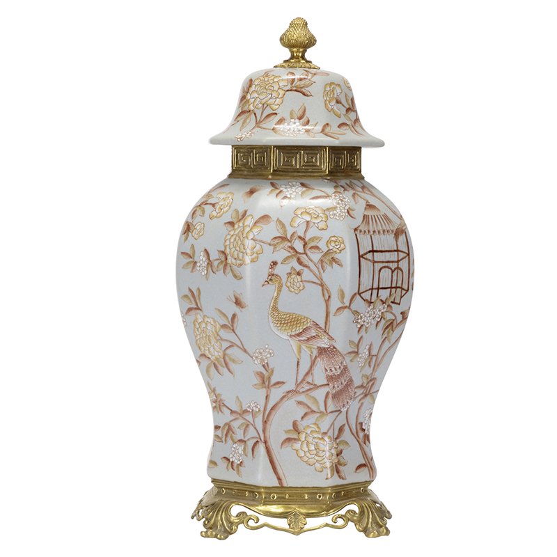 Ваза Golden Peacock Vase Золотой Белый в Челябинске | Loft Concept 