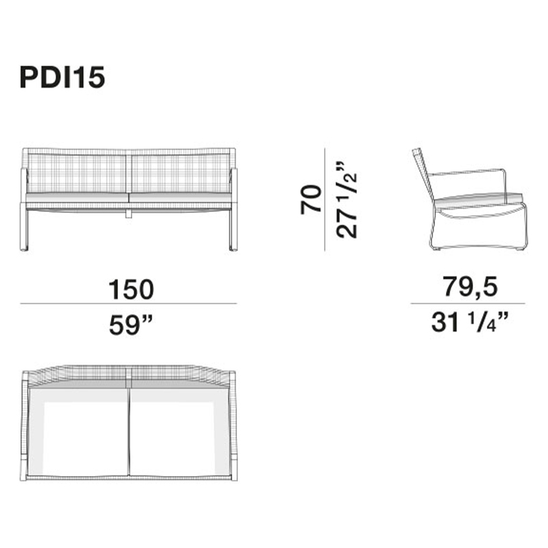 Двухместный уличный диван PHOENIX Sofa Двухместный уличный диван PHOENIX Sofa в Челябинске
