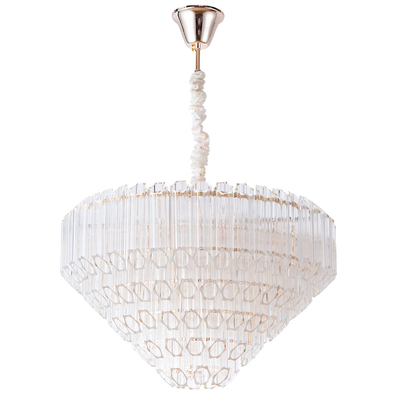 Люстра Hexagon Tube Light Crystal Chandelier Прозрачный Люстра Hexagon Tube Light Crystal Chandelier Прозрачный в Челябинске | Loft Concept