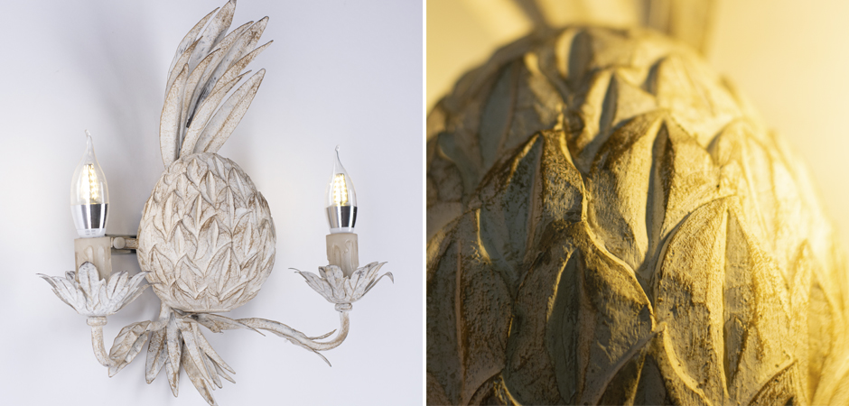 Бра Ананас белый прованс Pineapple Wall Lamp Бра Ананас белый прованс Pineapple Wall Lamp - Loft-Concept в Челябинске