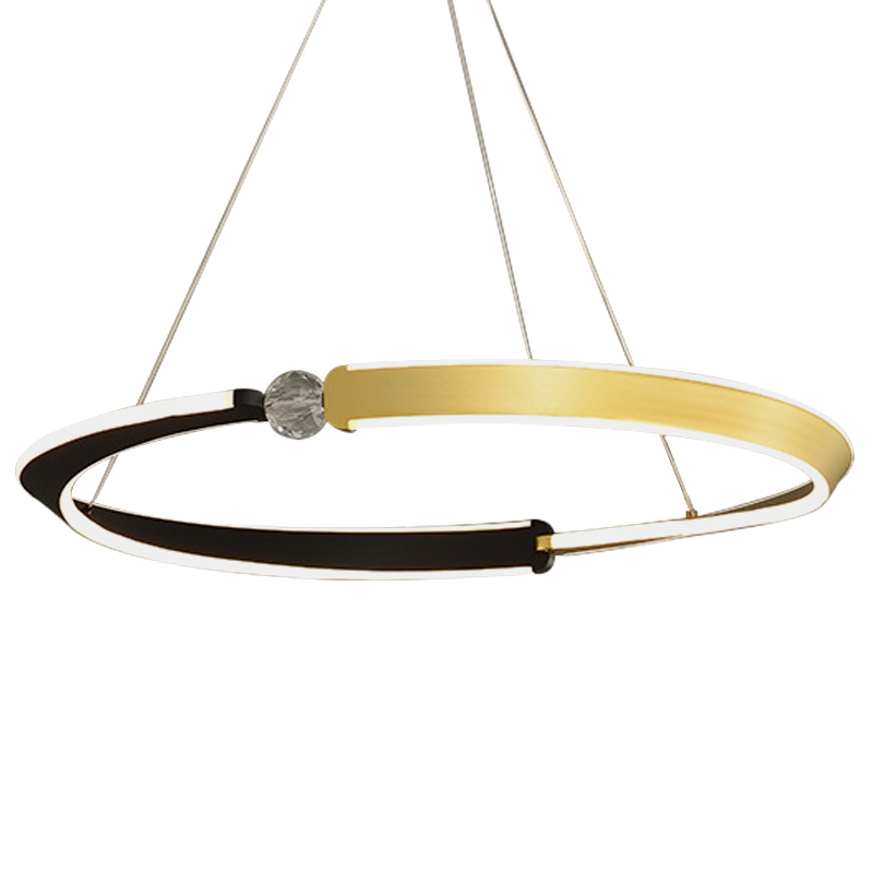Люстра Кольца Ring Horizontal Cyril Черный Золотой Золотой Черный в Челябинске | Loft Concept 