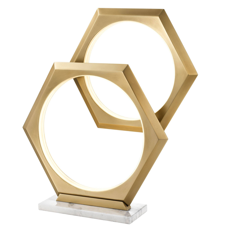 Настольная лампа Eichholtz Table Lamp Hexum Латунь Античная полированная Белый Мрамор Bianco Настольная лампа Eichholtz Table Lamp Hexum Латунь Античная полированная Белый Мрамор Bianco в Челябинске | Loft Concept