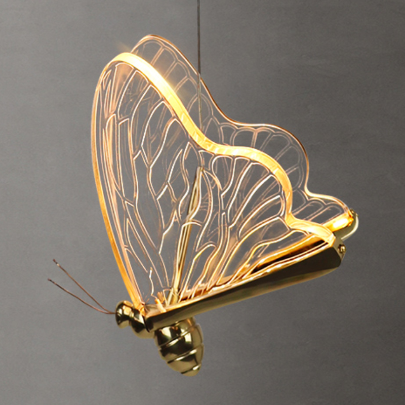 Люстра Glass butterfly chandelier C Глянцевое золото Прозрачный Черный Люстра Glass butterfly chandelier C Глянцевое золото Прозрачный Черный в Челябинске | Loft Concept