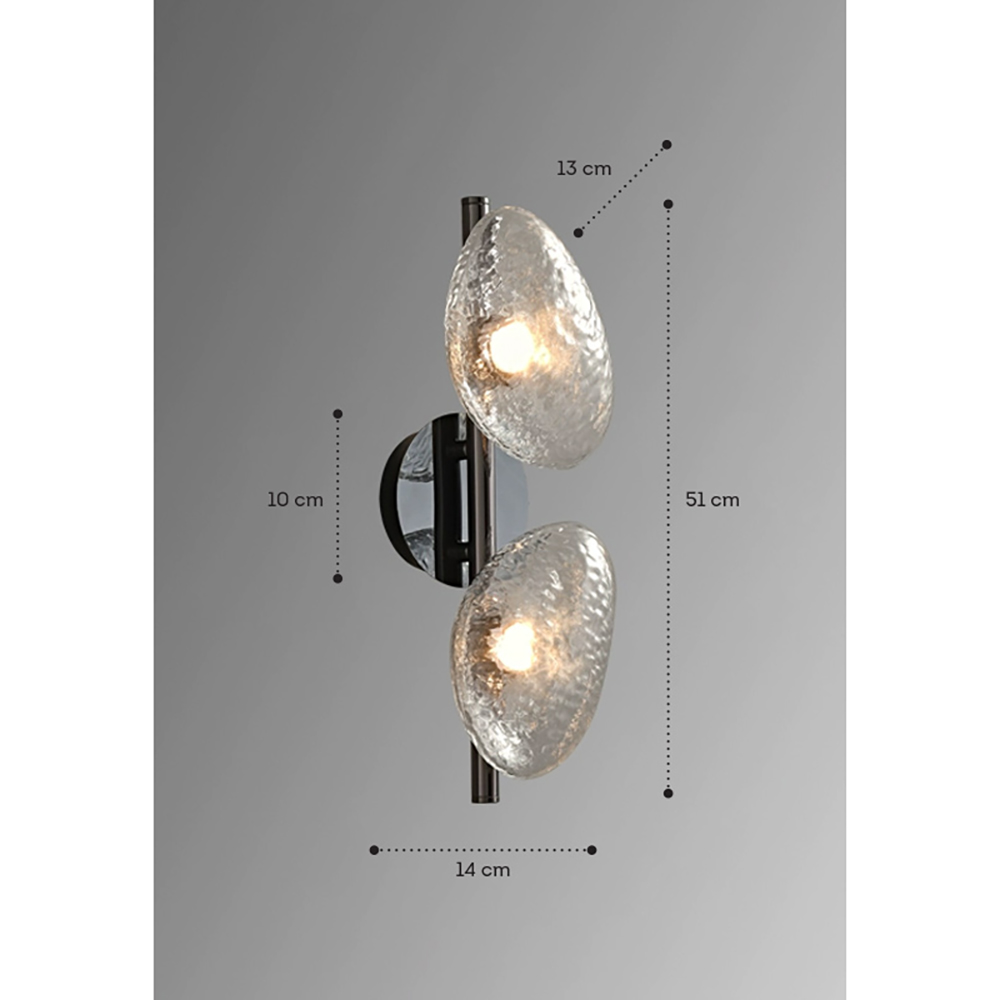 Бра LINDIS FROST LONG WALL 2 лампы Прозрачное стекло в Челябинске