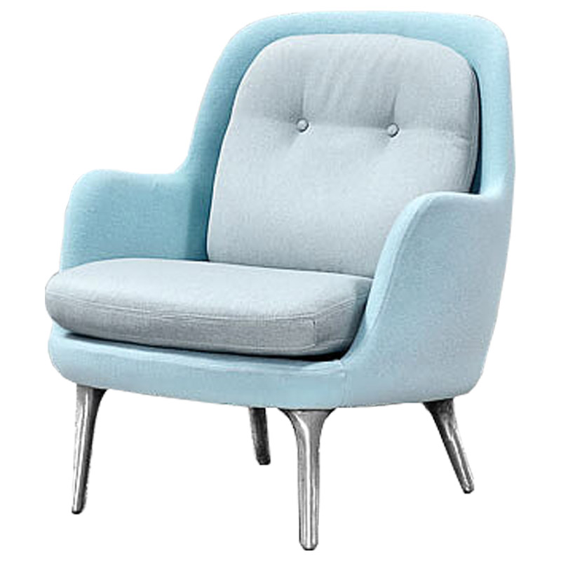 Кресло Bento Chair II Голубой пастельный Серебряный в Челябинске | Loft Concept 