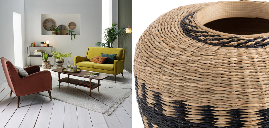 Ваза Wicker Vase with Bamboo and Herbarium Ваза Wicker Vase with Bamboo and Herbarium - Loft-Concept в Челябинске
