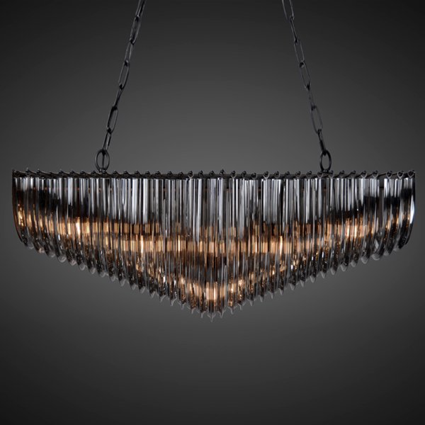 Люстра Retro Frozen Glass Chandelier 100 Черный Люстра Retro Frozen Glass Chandelier 100 Черный в Челябинске | Loft Concept