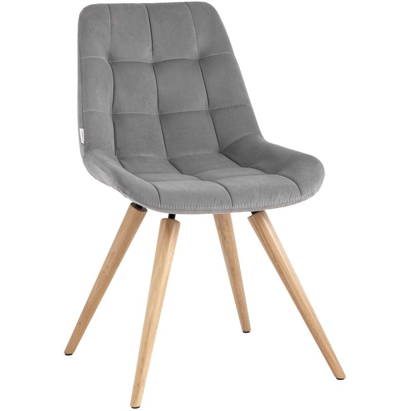 Стул NANCY Chair Серый Велюр  Серый Древесина в Челябинске | Loft Concept 