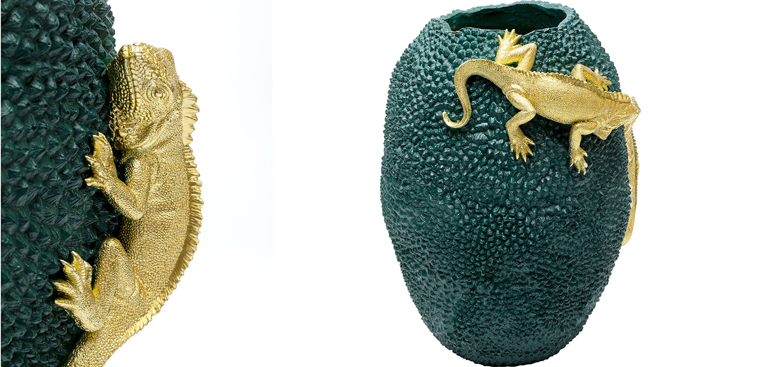 Ваза Two Lizards and green fruit - фото