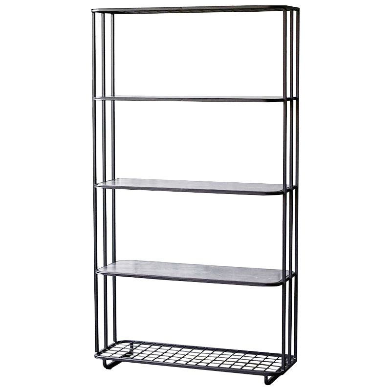 Стеллаж Wynn Industrial Metal Rust Rack Черный Дерево Серый Стеллаж Wynn Industrial Metal Rust Rack Черный Дерево Серый в Челябинске | Loft Concept