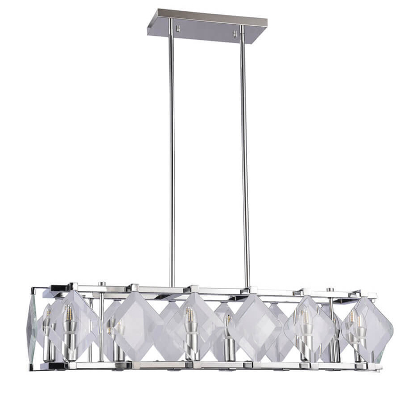Люстра Glass Rhombus Lighting Хром Люстра Glass Rhombus Lighting Хром в Челябинске | Loft Concept