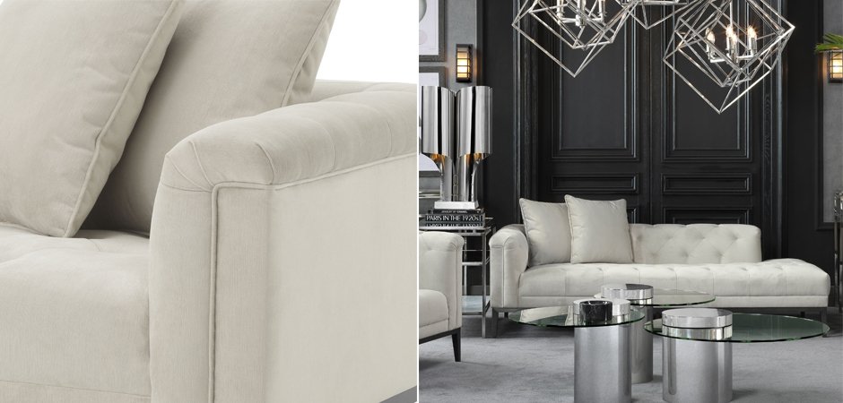 Кушетка Eichholtz Lounge Sofa Cesare Left Pebble grey Кушетка Eichholtz Lounge Sofa Cesare Left Pebble grey - Loft-Concept в Челябинске
